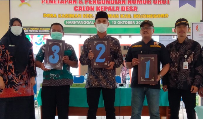 PENETAPAN DAN PENGUNDIAN NOMOR URUT CALON KEPALA DESA KASIMAN