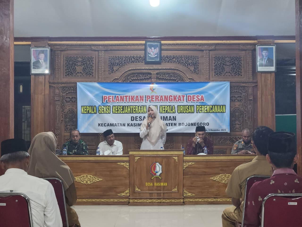 Pelantikan Kepala Seksi Kesejahteraan & Kepala Urusan Perencanaan Desa Kasiman Berjalan Khidmat